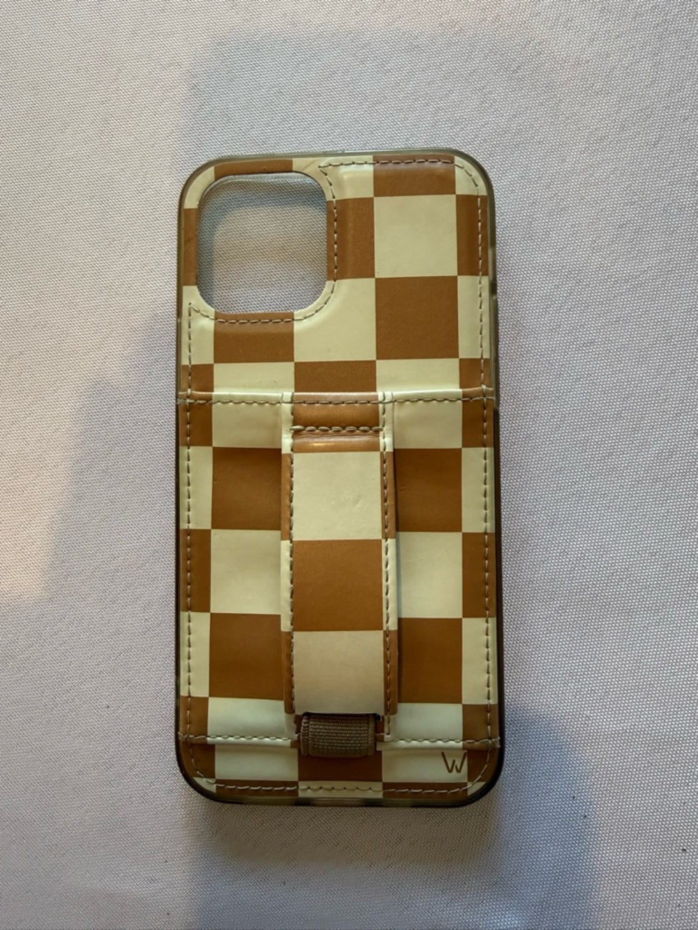 WALLI Checkerboard Phone Case with Hand Strap - iPhone 12/12 Pro
